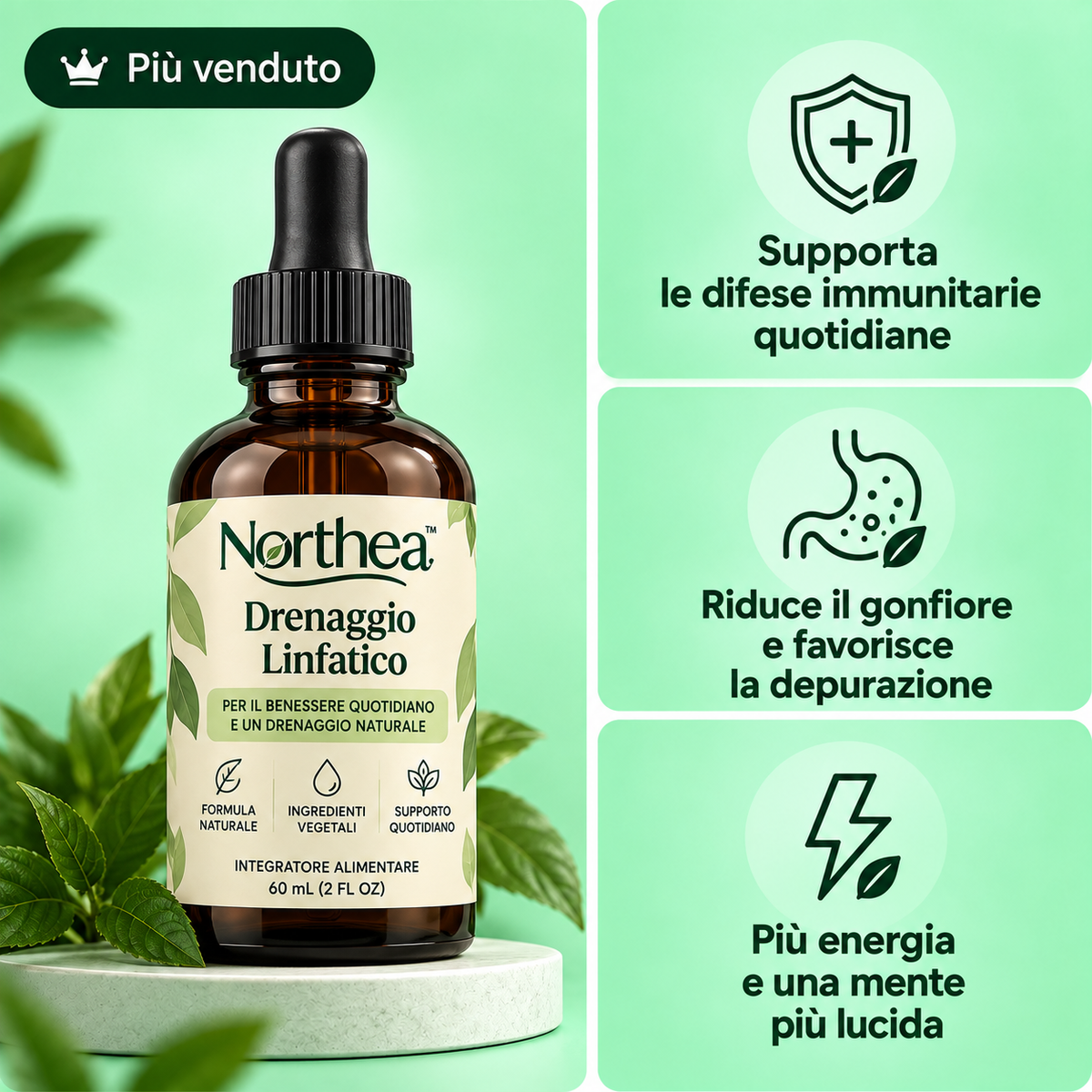Northea™ – Gocce per il supporto linfatico Northea